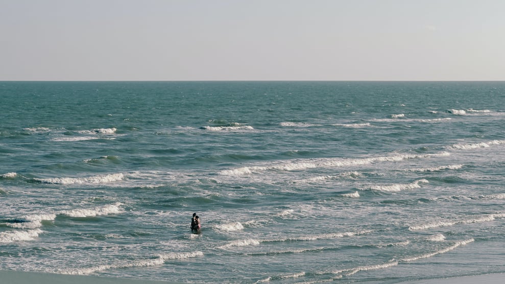 beach and sea in galveston texas